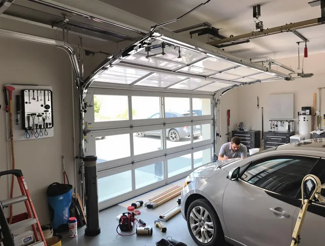 Garage door noise reduction service by Ravenna Garage Door Repair in Ravenna