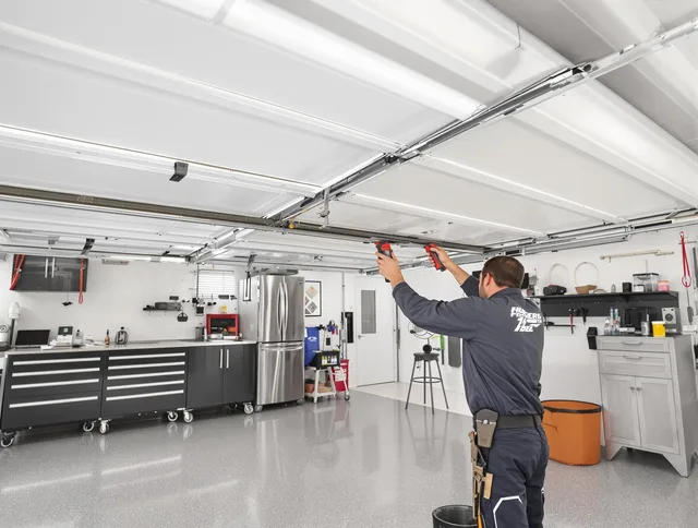 Overhead garage door repair service by Ravenna Garage Door Repair in Ravenna